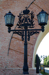 VELIKY NOVGOROD, RUSSIA - July, 2021: Novgorod Kremlin, Flashlight