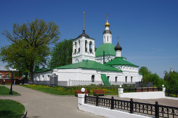 Fototapeta na wymiar Vladimir, Russia - May, 2021: Savior Transfiguration Parish Church of St. Nicholas