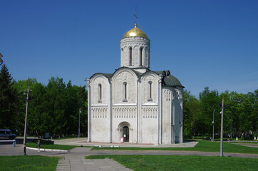 Vladimir, Russia - May, 2021:  Cathedral of Saint Demetrius