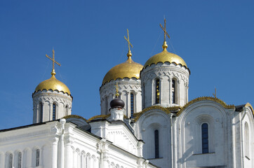 Fototapeta na wymiar Vladimir, Russia - May, 2021: Dormition Cathedral in spring sunny day