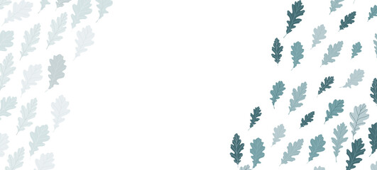 Floral web banner with drawn color exotic leaves. Nature concept design. Modern floral compositions with summer branches. Vector illustration on the theme of ecology, natura, environment