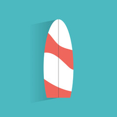 Vector illustration of a surfboard.