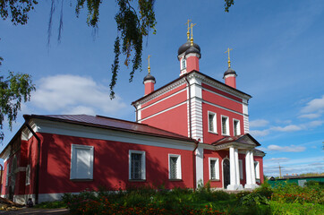 Fototapeta na wymiar Kolomna, Russia - September, 2021: Church of Boris and Gleb in autumn day