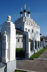 Kolomna, Russia - October, 2021: The Nikola Posad church of the Resurrection in autumn day