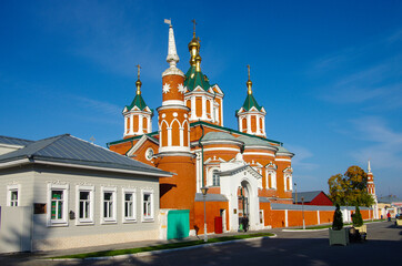 Kolomna, Russia - October, 2021:  Uspensky Brusensky monastery in autumn day