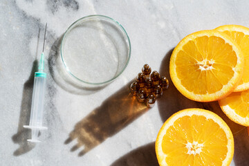 Citrus fruit vitamin c serum oil beauty care