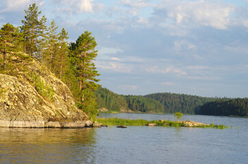 Ladoga skerries on Lake Ladoga in Karelia, Russia