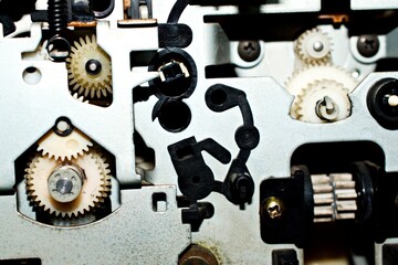 Abstract close-up cog component background