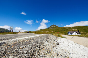 The road Transalpinain the Carpathian Mountains of Romania	