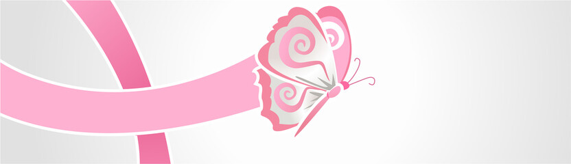 pink ribbon of thread Banner 2