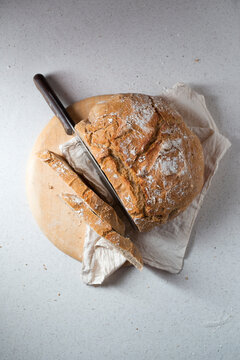 Fresh loaf of bread