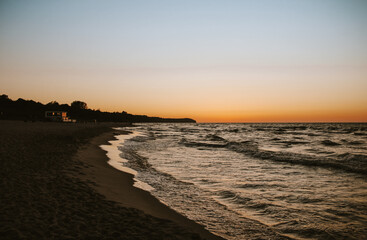 sunset on the beach