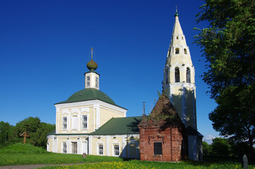 Fototapeta na wymiar Tutaev, Russia - May, 2021: Church of the Life-Giving Trinity