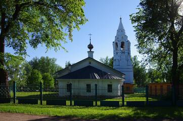 Fototapeta na wymiar Tutaev, Russia - May, 2021: Church of the Intercession of the Mother of God