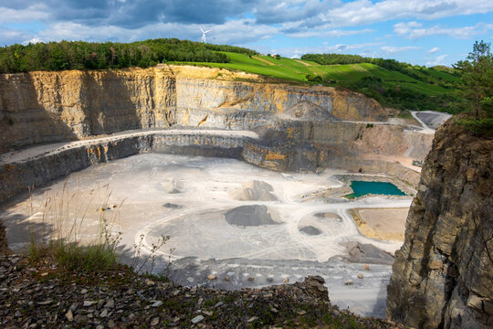 Quarry, Tuengersheim near Wuerzburg, Hesse, Germany