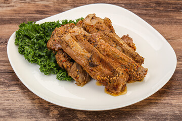 Stewed pork ribs with spices