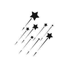Shooting star icon illustration