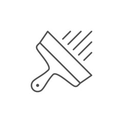 Plastering process line outline icon