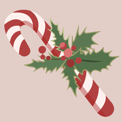 Illustration Christmas candy cane for different design