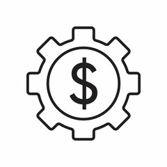 Optimization line icon. Strategy and sales, management symbol.