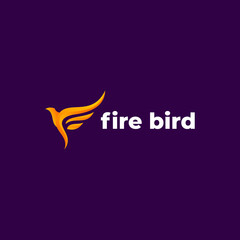fire bird vector logo template