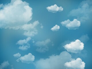 Sky texture background with clouds and bright and fantasy stars of blue and green color