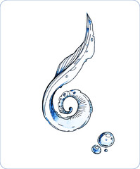 Vector illustration. Organic forms. Symbols for printing on T-shirts, tattoos. Stylized image, fashionable stylized shapes. Patterns and backgrounds.