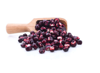 fresh purple corn isolated on a white background
