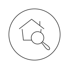 Find a home. Icon. Vector. Flat . Thin line.