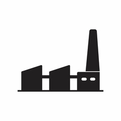 Factory icon. Flat design template