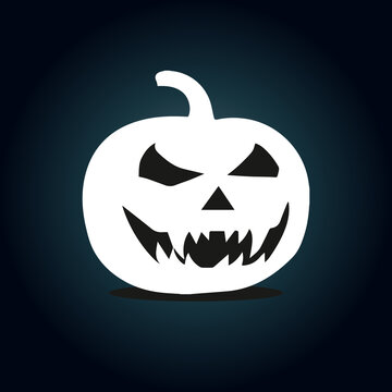 Scary Halloween pumpkin smile for party night. Close up view of scary Halloween pumpkin.