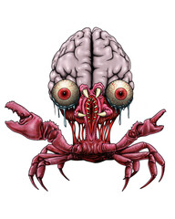 Monster crab with human brains © ishmiakov 