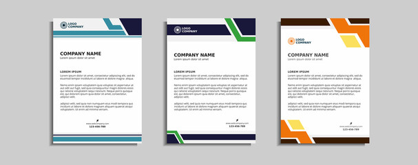  modern corporate letterhead template design