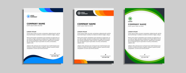  modern corporate letterhead template design