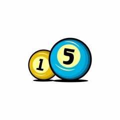 billiard logo illustration vector, billiard ball vector