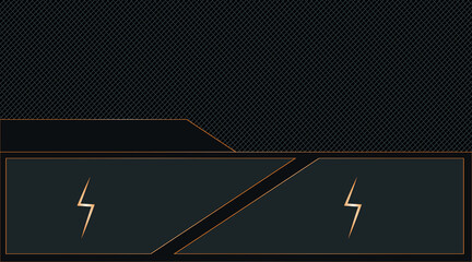 Black round patterned background.Lightning sign.Modern abstract design