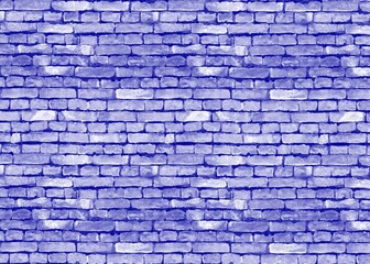 Blue brick wall texture background. Abstract wallpaper.