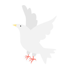 シンプルでフラットな鳩のイラスト素材