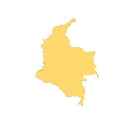 Obraz premium Colombia map color line element. Border of the country.