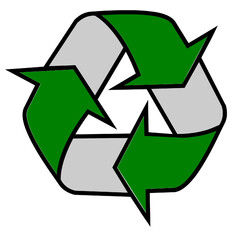 Fototapeta premium Recycle conservation arrow recycling reuse