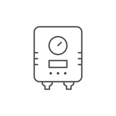 Water boiler line outline icon
