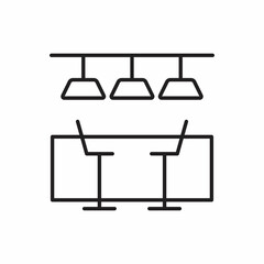 Fototapeta premium Bar, restaurant icon. Simple line, outline illustration elements of public catering icon