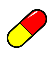 pill flat design illustration isolated
