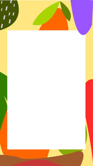 social media story organic pattern frame illustration design