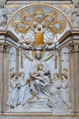 Foto auf Acrylglas ROME, ITALY - AUGUST 30, 2021: The renaissance relief of Madonna in the church Chiesa di San Gregorio al Cielo and Cappella Salviati by Andrea Bregno (1469). © Renáta Sedmáková