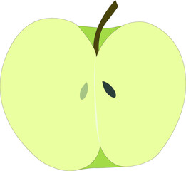 apple slice illustration design isolated