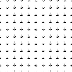 Fototapeta na wymiar Square seamless background pattern from geometric shapes. The pattern is evenly filled with big black rowan berrys. Vector illustration on white background