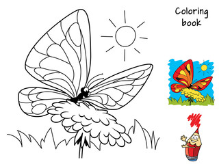 Butterfly. Coloring book