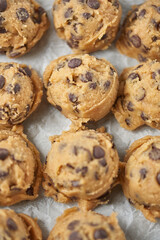 chocolate chips cookie dough