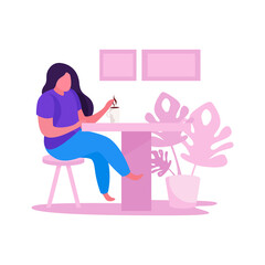 Woman Drinking Coffee